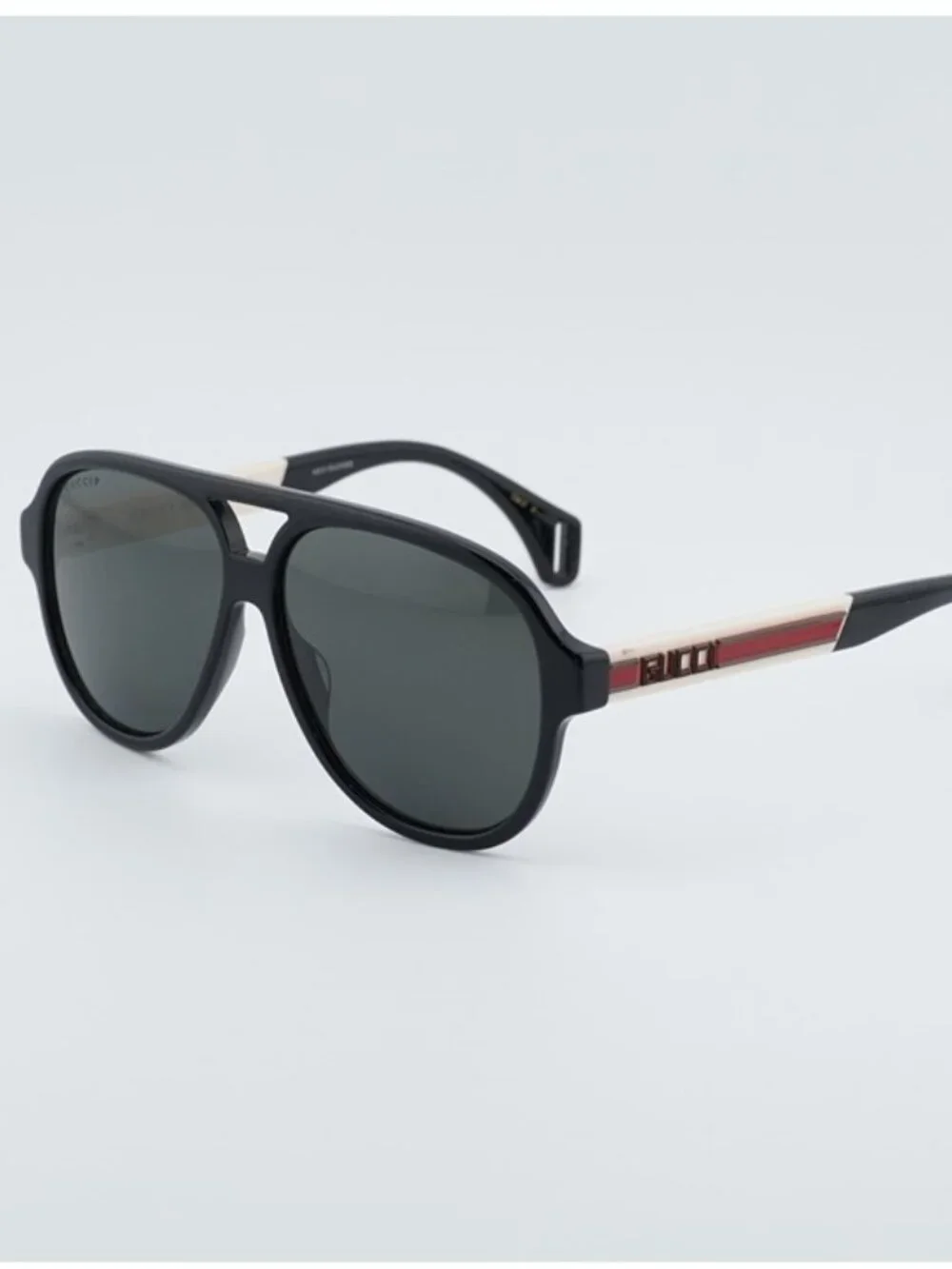 Gucci GG0463S 002 Sunglasses Black Aviator Frame, Grey Lenses